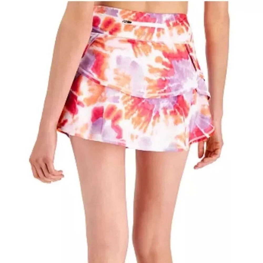 ID Ideology Women's Tie Dyed Skort Orange pink Size 2X, sport skirt 2X